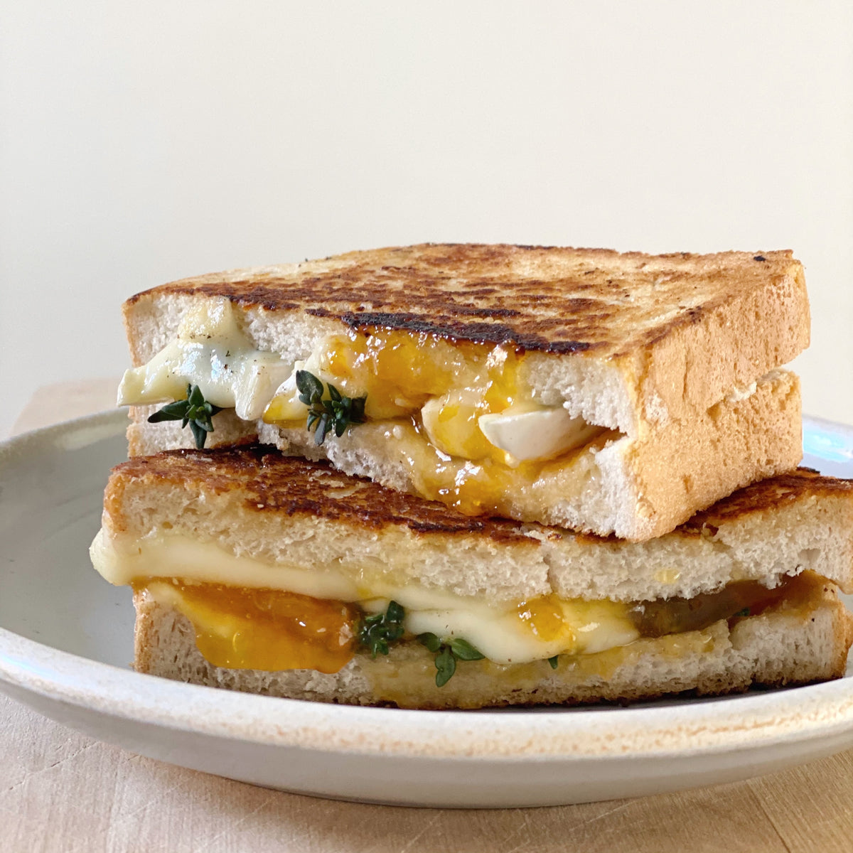 Brie & Apricot Jam Toastie – Roots & Wings Organic