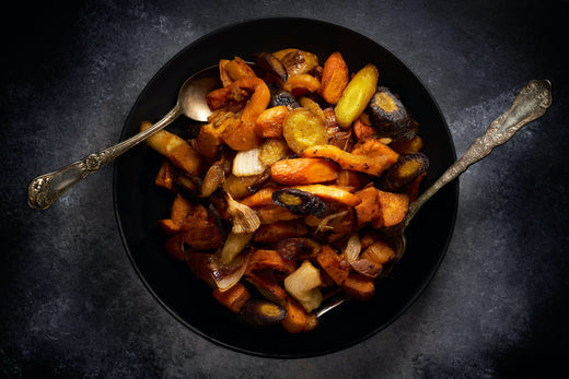 Roasted Vegetables with Bee Pollen – Roots & Wings Organic
