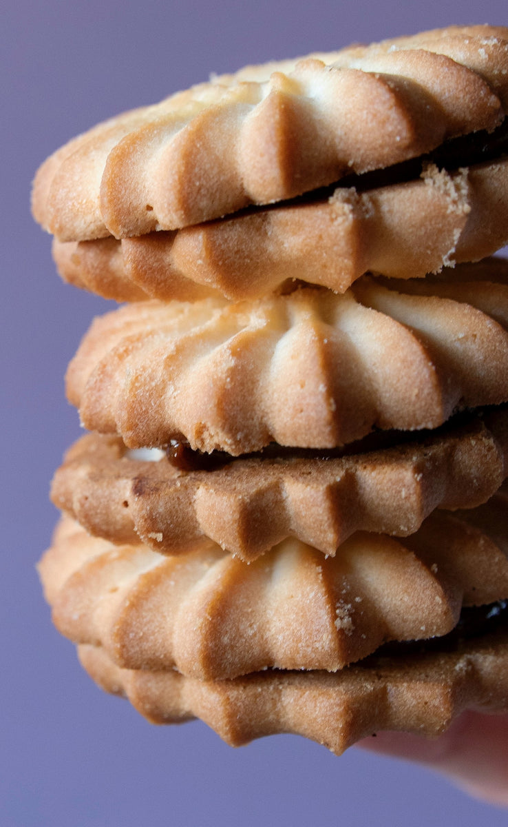 Viennese Whirls with Blackcurrant Jam – Roots & Wings Organic