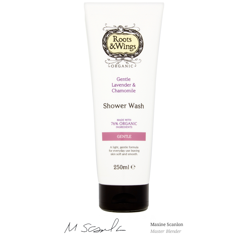 Organic Lavender & Chamomile shower wash, gentle cleansing Roots
