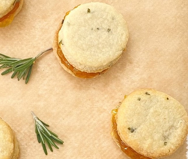 Apricot & Rosemary Shortbreads