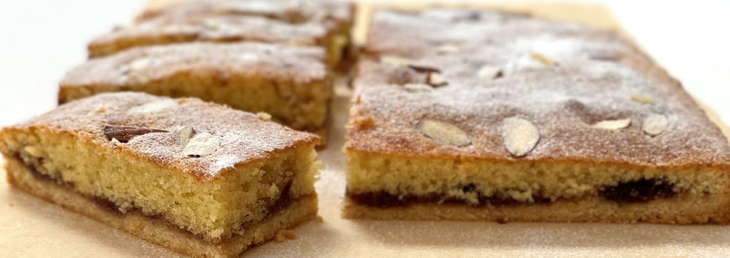 Bakewell Slices with Strawberry Jam