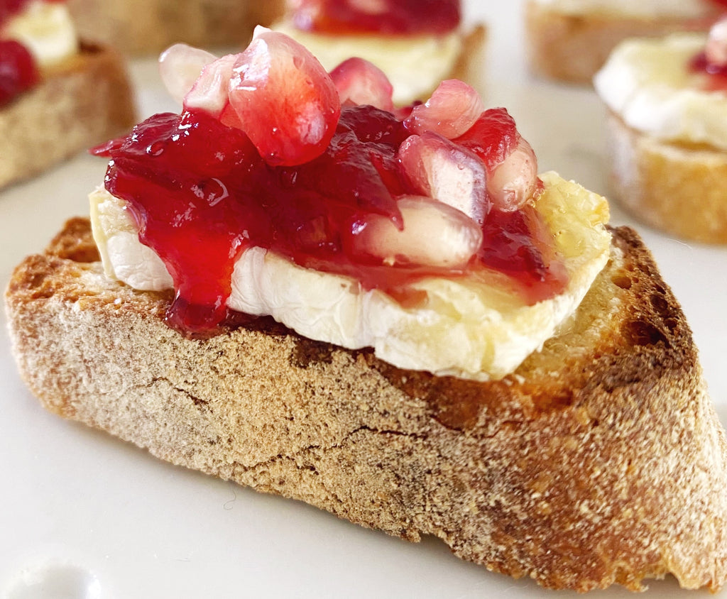 Cranberry, Pomegranate & Brie Toasties