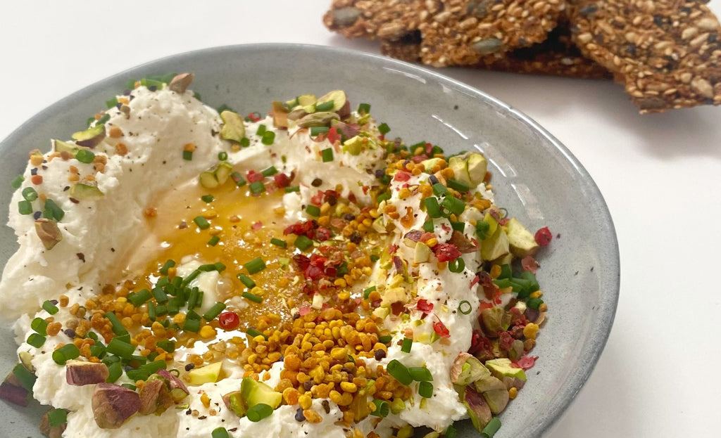 Whipped Feta with Bee Pollen & Honey